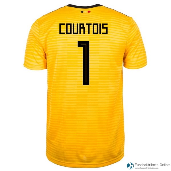 Belgica Trikot Auswarts Courtois 2018 Gelb Fussballtrikots Günstig